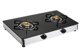 Glass Top LPG Stove – 02 Burner – Rectangular – Auto