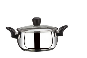 Stainless Steel Encapsulated Bottom Cook ‘N’ Serve with Glass Lid – 01 Ltrs / 14 cm