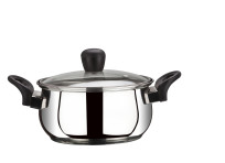 Stainless Steel Encapsulated Bottom Cook ‘N’ Serve with Glass Lid – 1.25 Ltrs / 16 cm