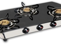 Glass Top LPG Stove – 03 Burner – Oval