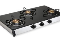 Glass Top LPG Stove – 03 Burner – Rectangular