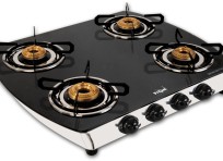 Glass Top LPG Stove – 04 Burner – Oval