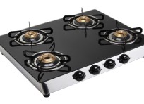 Glass Top LPG Stove – 04 Burner – Rectangular