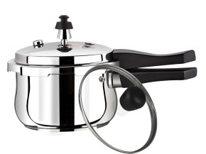 Stainless Steel Encapsulated Bottom Outer Lid Pressure Cooker – 03 Ltrs – Belly