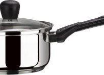 Stainless Steel Encapsulated Bottom Sauce Pan with Glass Lid – 1.25 Ltrs / 16 cm